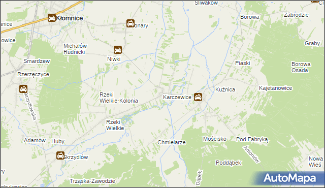 mapa Karczewice, Karczewice na mapie Targeo