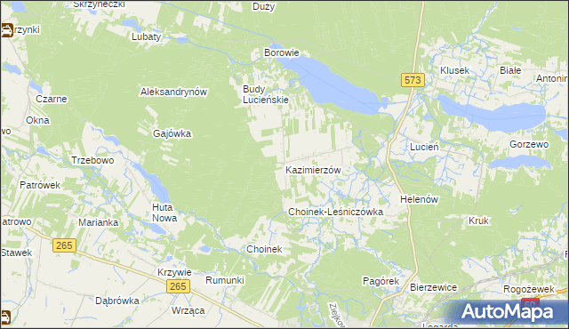 mapa Kazimierzów gmina Gostynin, Kazimierzów gmina Gostynin na mapie Targeo