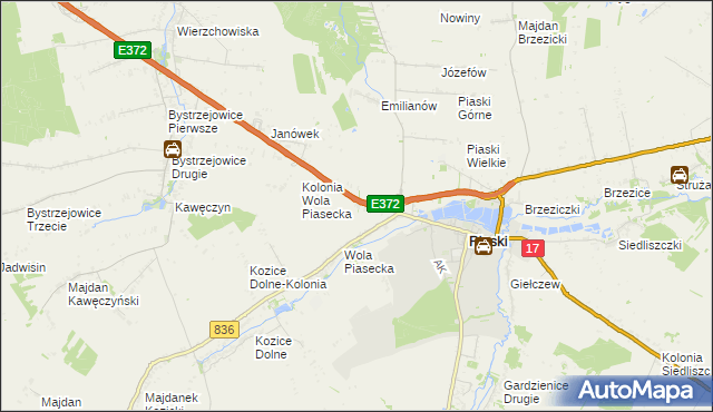 mapa Kębłów gmina Piaski, Kębłów gmina Piaski na mapie Targeo