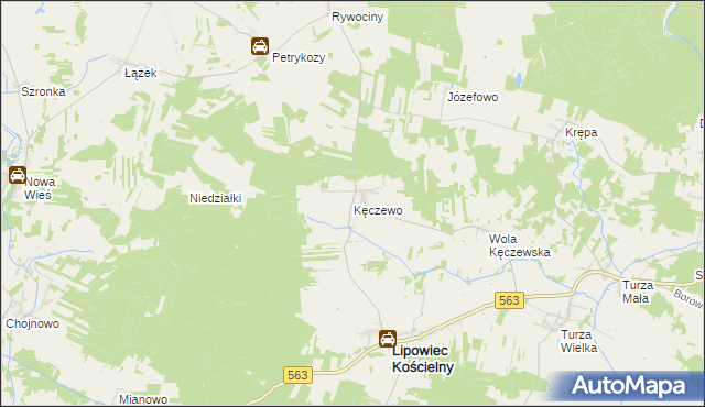 mapa Kęczewo, Kęczewo na mapie Targeo