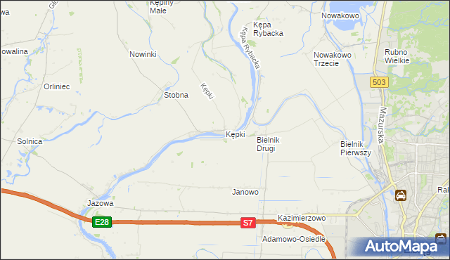 mapa Kępki gmina Nowy Dwór Gdański, Kępki gmina Nowy Dwór Gdański na mapie Targeo