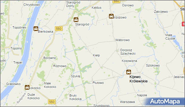 mapa Kiełp, Kiełp na mapie Targeo