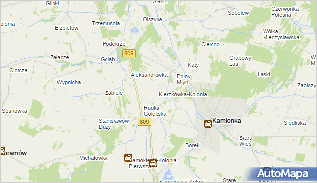 mapa Kierzkówka-Kolonia, Kierzkówka-Kolonia na mapie Targeo