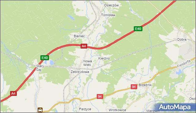 mapa Kierżno, Kierżno na mapie Targeo