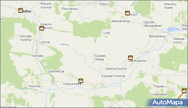 mapa Kijowiec Osada, Kijowiec Osada na mapie Targeo