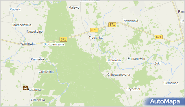 mapa Kładziewo, Kładziewo na mapie Targeo