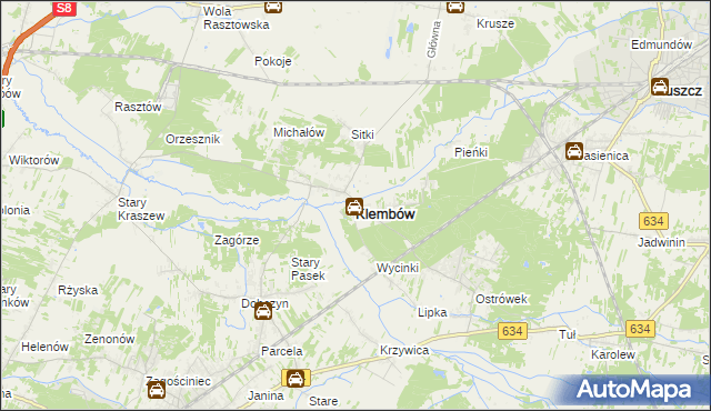 mapa Klembów, Klembów na mapie Targeo