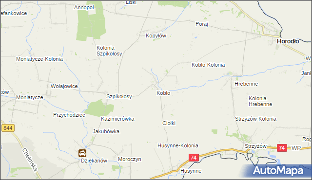 mapa Kobło, Kobło na mapie Targeo