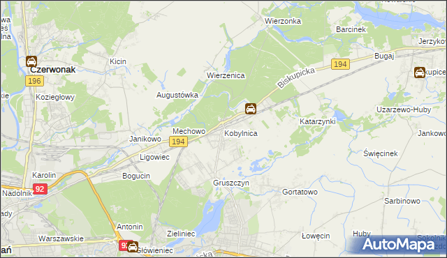 mapa Kobylnica gmina Swarzędz, Kobylnica gmina Swarzędz na mapie Targeo