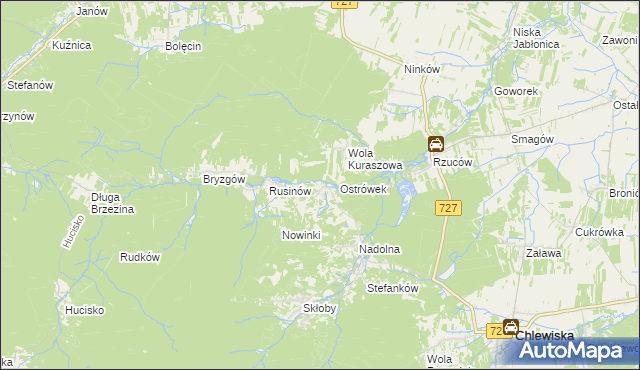 mapa Kochanów gmina Borkowice, Kochanów gmina Borkowice na mapie Targeo