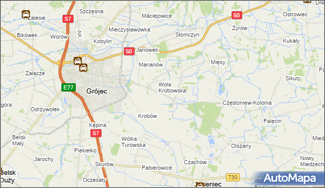 mapa Kociszew gmina Grójec, Kociszew gmina Grójec na mapie Targeo