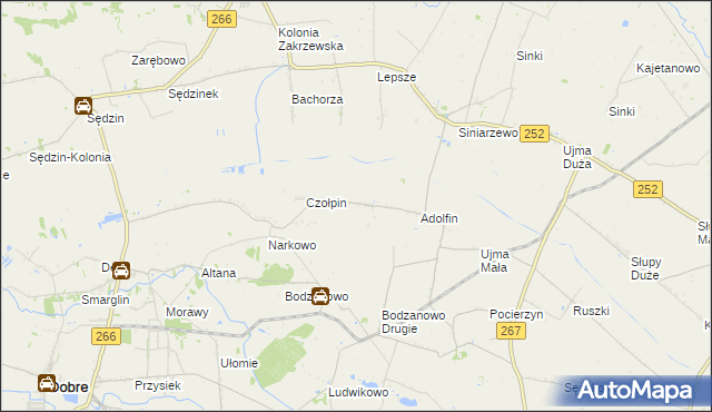 mapa Kolonia Bodzanowska, Kolonia Bodzanowska na mapie Targeo