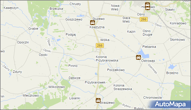 mapa Kolonia Przybranowska, Kolonia Przybranowska na mapie Targeo