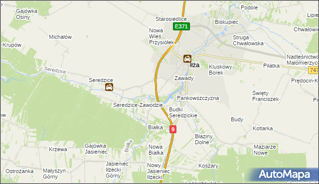 mapa Kolonia Seredzice, Kolonia Seredzice na mapie Targeo