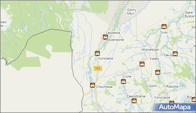 mapa Koniówka, Koniówka na mapie Targeo