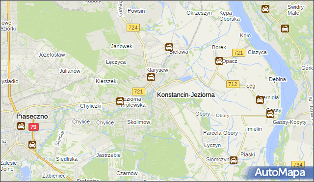mapa Konstancin-Jeziorna, Konstancin-Jeziorna na mapie Targeo
