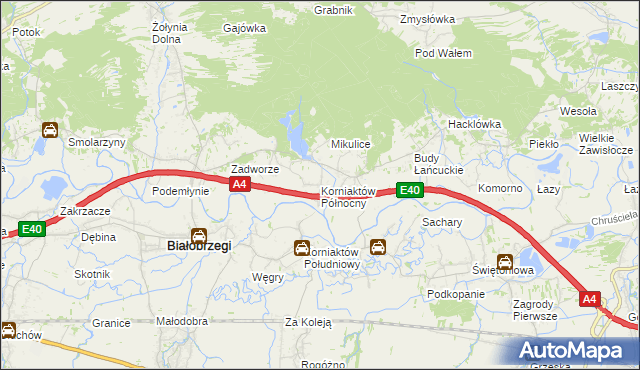 mapa Korniaktów Północny, Korniaktów Północny na mapie Targeo