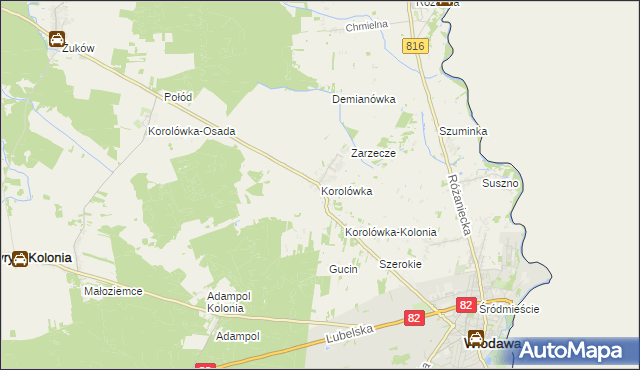 mapa Korolówka, Korolówka na mapie Targeo