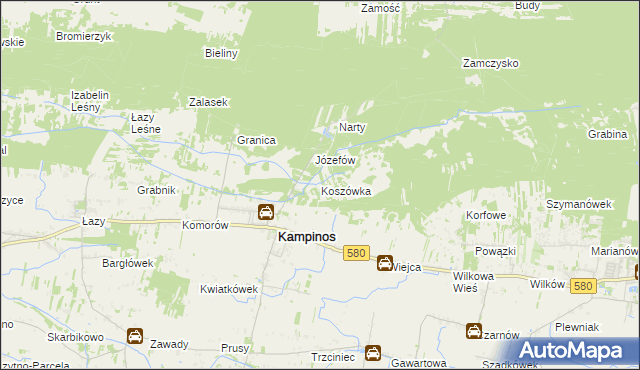 mapa Koszówka, Koszówka na mapie Targeo