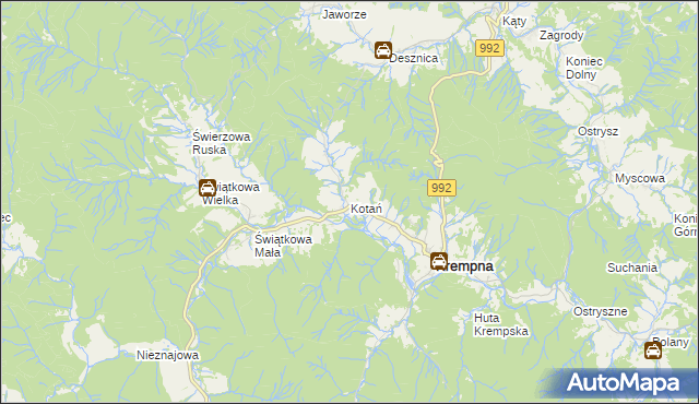 mapa Kotań, Kotań na mapie Targeo