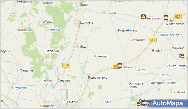 mapa Kotermań, Kotermań na mapie Targeo