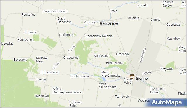 mapa Kotłowacz, Kotłowacz na mapie Targeo