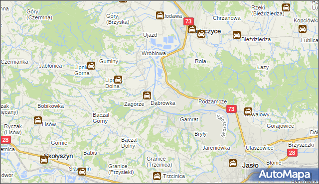 mapa Krajowice, Krajowice na mapie Targeo