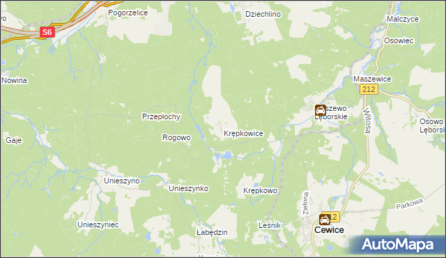 mapa Krępkowice, Krępkowice na mapie Targeo