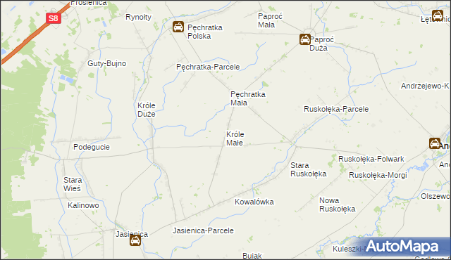 mapa Króle Małe, Króle Małe na mapie Targeo