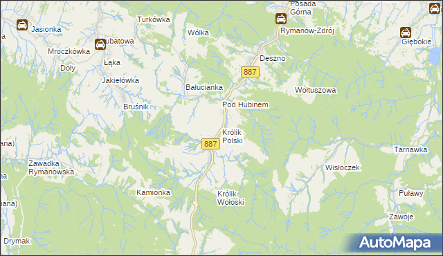 mapa Królik Polski, Królik Polski na mapie Targeo