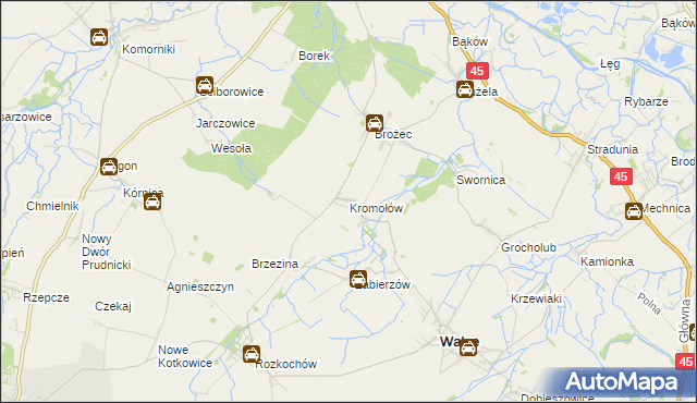 mapa Kromołów, Kromołów na mapie Targeo