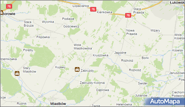 mapa Kruszówka, Kruszówka na mapie Targeo