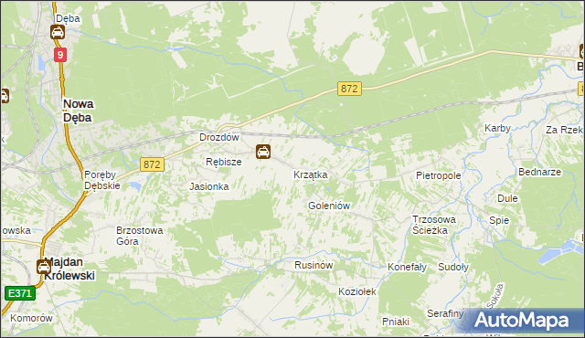 mapa Krzątka, Krzątka na mapie Targeo