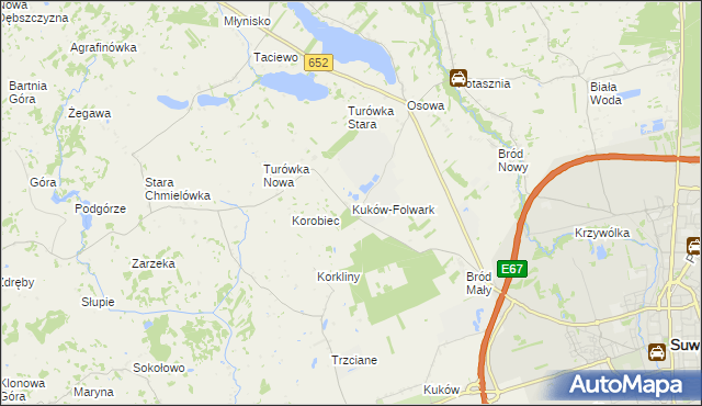 mapa Kuków-Folwark, Kuków-Folwark na mapie Targeo