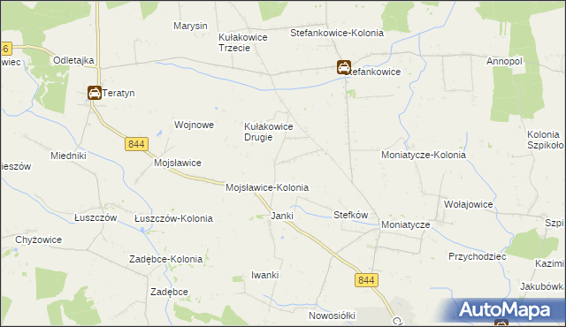 mapa Kułakowice Pierwsze, Kułakowice Pierwsze na mapie Targeo