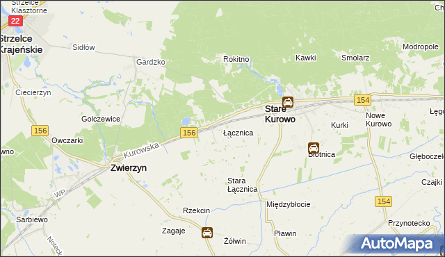 mapa Łącznica, Łącznica na mapie Targeo