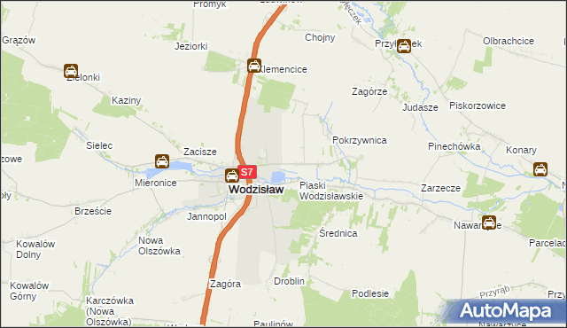 mapa Laskowa gmina Wodzisław, Laskowa gmina Wodzisław na mapie Targeo