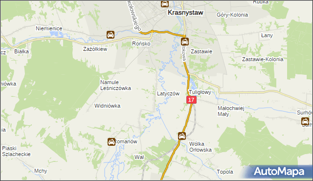 mapa Latyczów, Latyczów na mapie Targeo