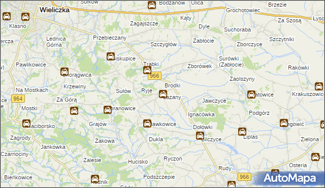 mapa Łazany, Łazany na mapie Targeo