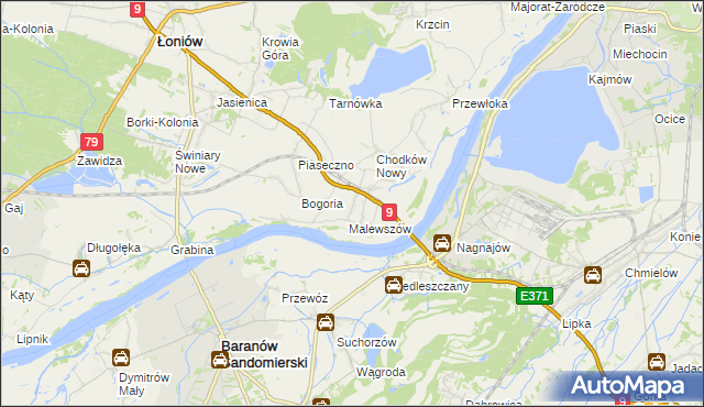 mapa Łążek gmina Łoniów, Łążek gmina Łoniów na mapie Targeo