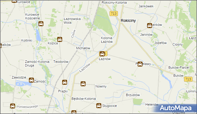 mapa Łaznów, Łaznów na mapie Targeo