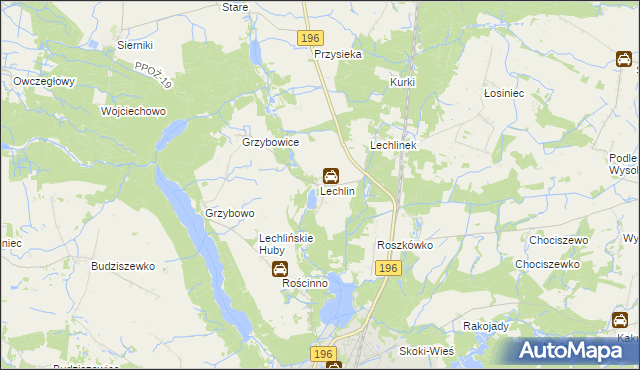 mapa Lechlin, Lechlin na mapie Targeo