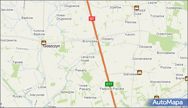 mapa Lekarcice Stare, Lekarcice Stare na mapie Targeo