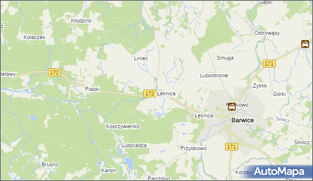 mapa Łeknica, Łeknica na mapie Targeo