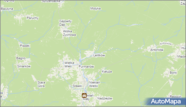 mapa Lelitków, Lelitków na mapie Targeo