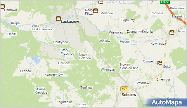 mapa Leokadia, Leokadia na mapie Targeo