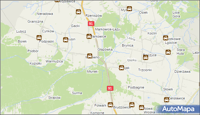 mapa Leśniczówka Winowno, Leśniczówka Winowno na mapie Targeo