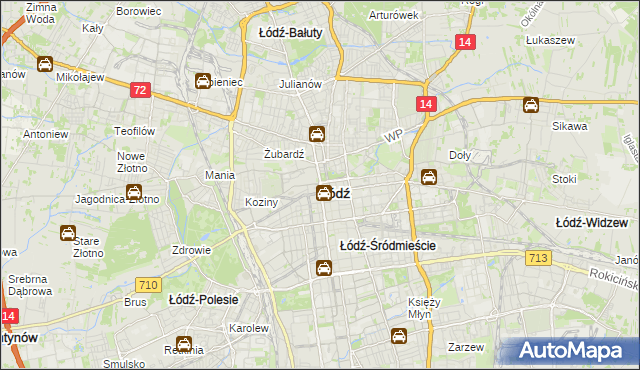 mapa Łodzi, Łódź na mapie Targeo