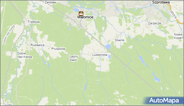 mapa Lubiechów, Lubiechów na mapie Targeo