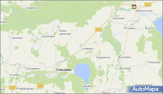 mapa Lublewko, Lublewko na mapie Targeo